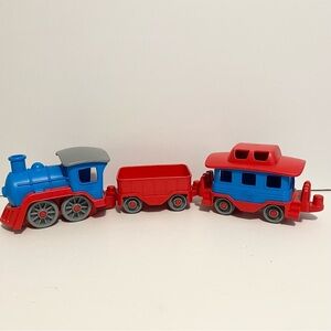 Green Toys Train Blue Red Toy Set Plan Engine Caboose Toddler